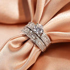 Two-piece Zircon Geometric Ring