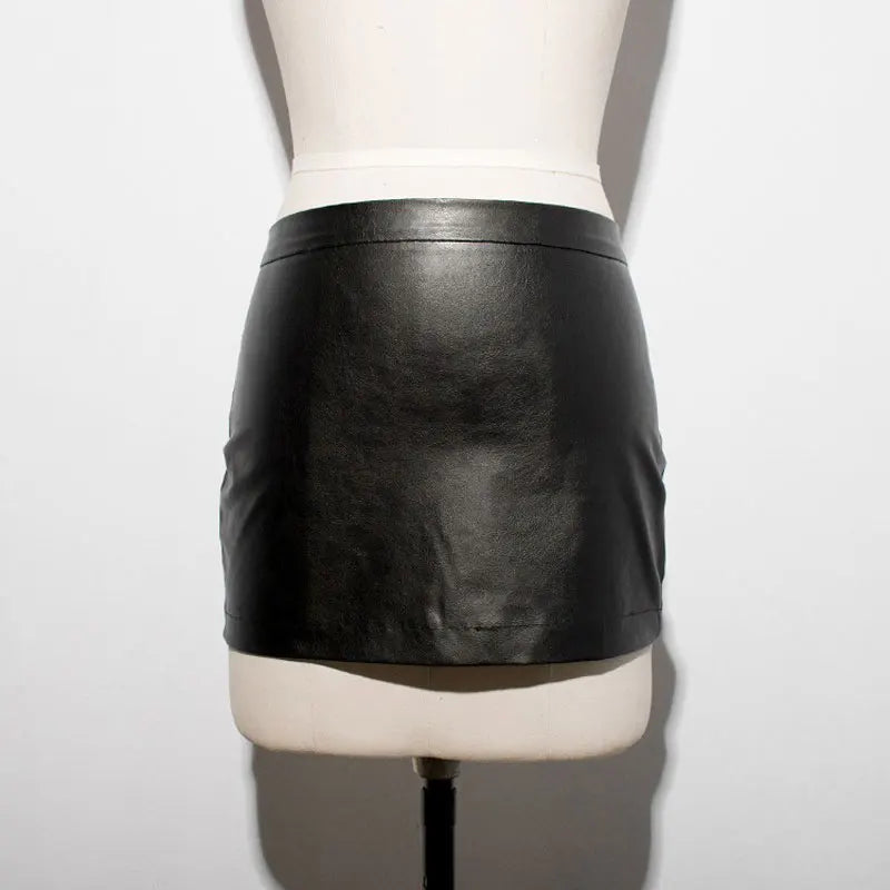 Faux Leather Skirt