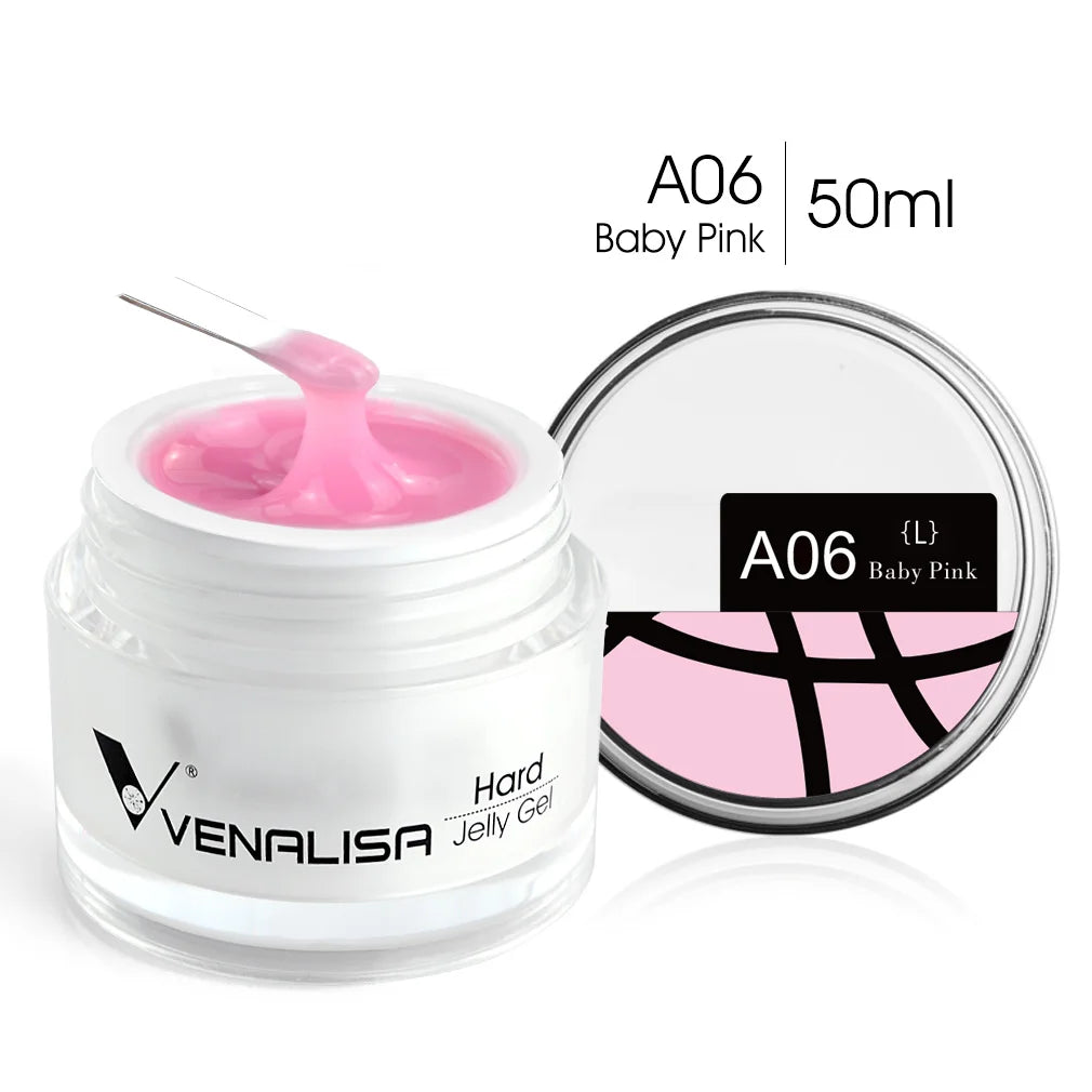 VENALISA 50ml Jelly Gel Clear Nude Pink Camouflage Gel Nail Extend UV LED Poly Nail Gel Nail Art Manicure Acrylic Gel