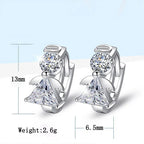 Angel Design 925 Sterling Silver Stud Earrings