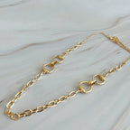 Double Equestrian Chain Necklace