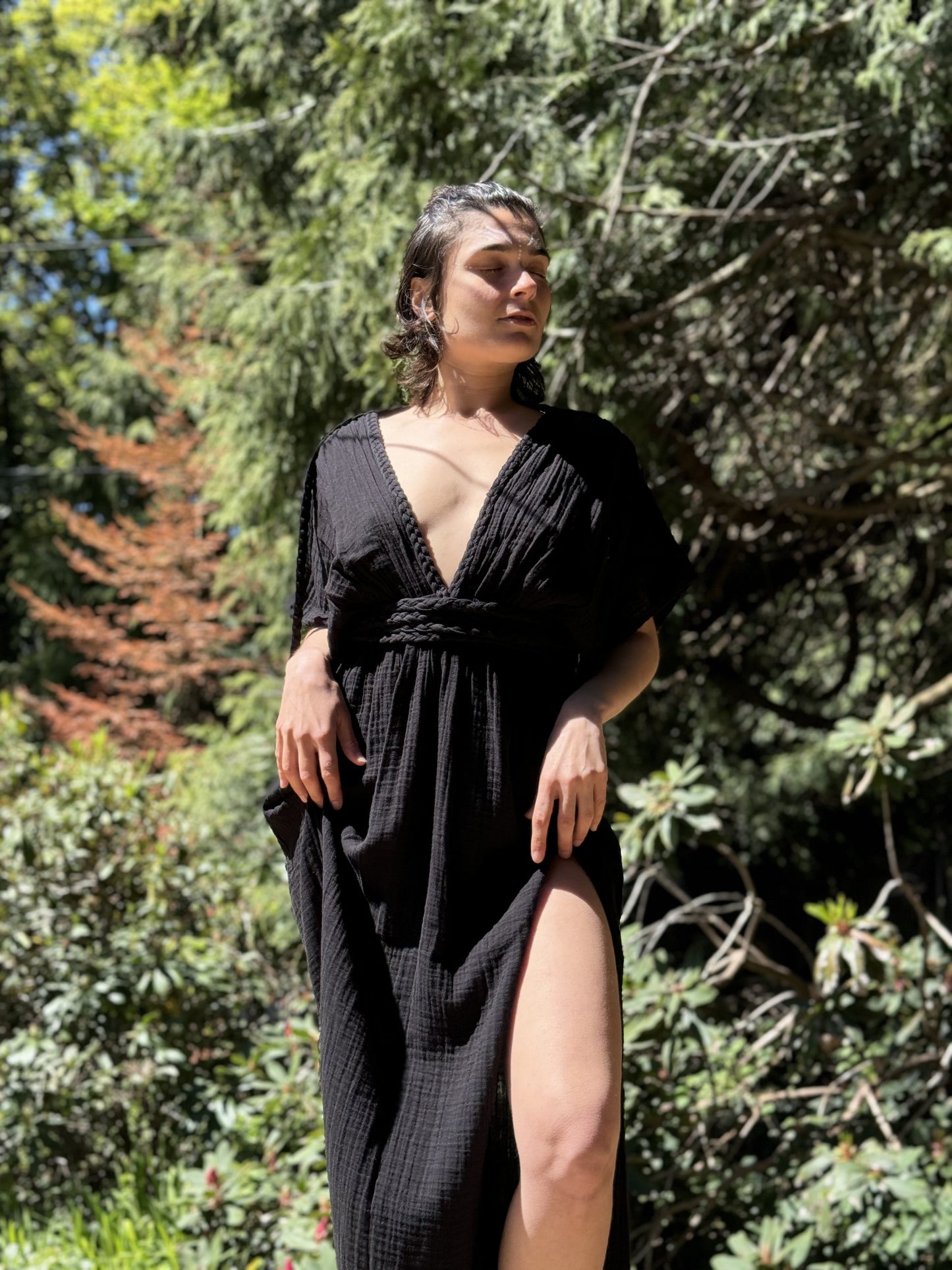SoulVeil Boho Maxi Dress for Women • Organic Cotton Goddess Dress