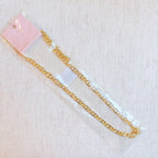 Golden Bit Linked Longer Chain Necklace