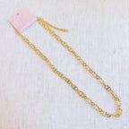 Golden Bit Linked Longer Chain Necklace