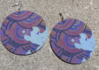 Large Afrocentric Denim Earrings