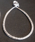 Large Silver Metal Clip On Hoop Earrings