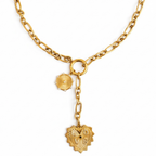 Love Heart Drop Necklace - 18K Gold Plated Steel Tarnish And Water Resistant