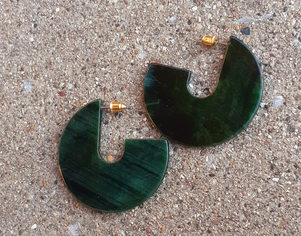 Minimalist lucite Hoop Earrings
