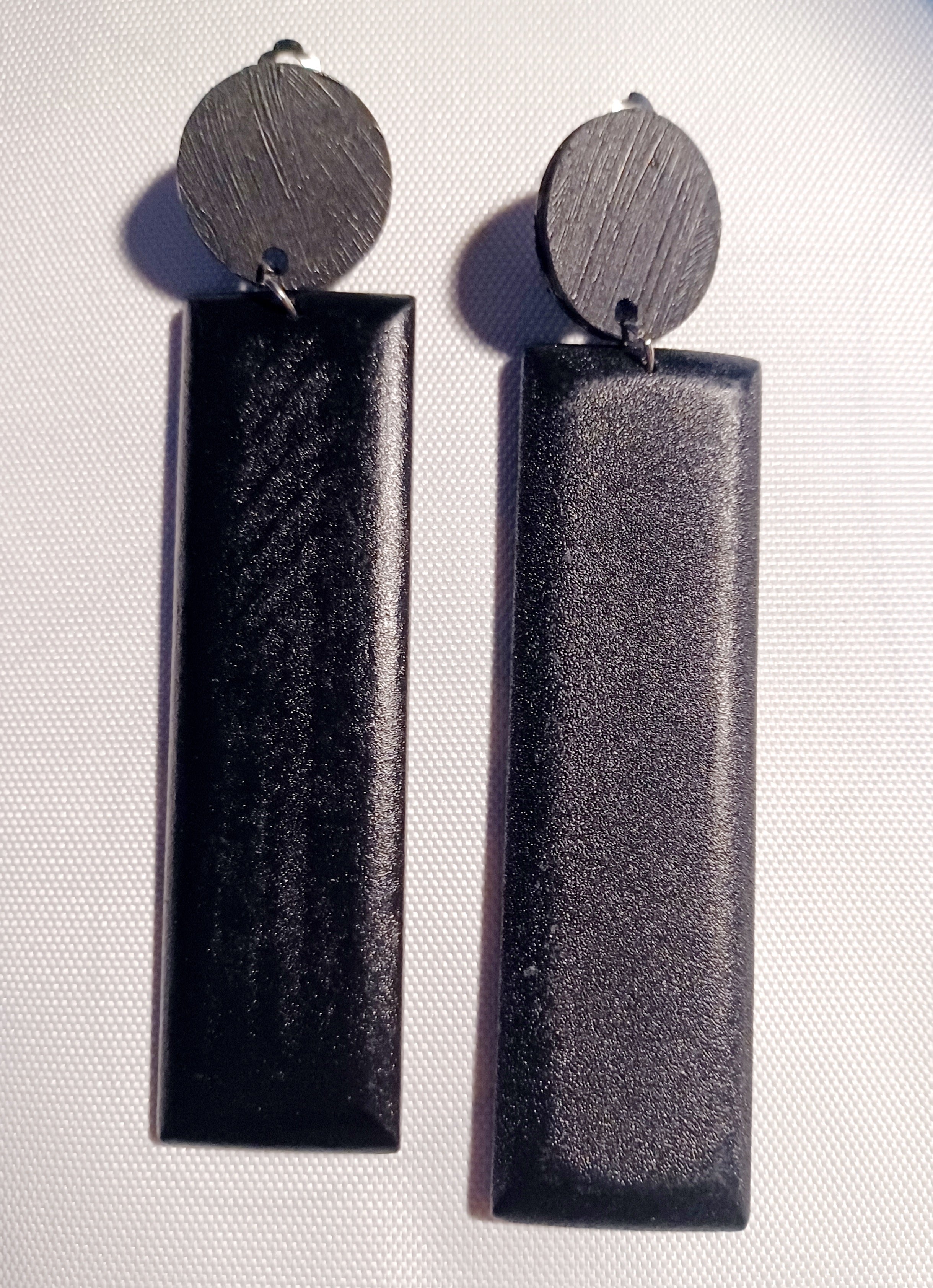 Minimalist wood clip on earrings