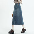 Split Denim Skirt