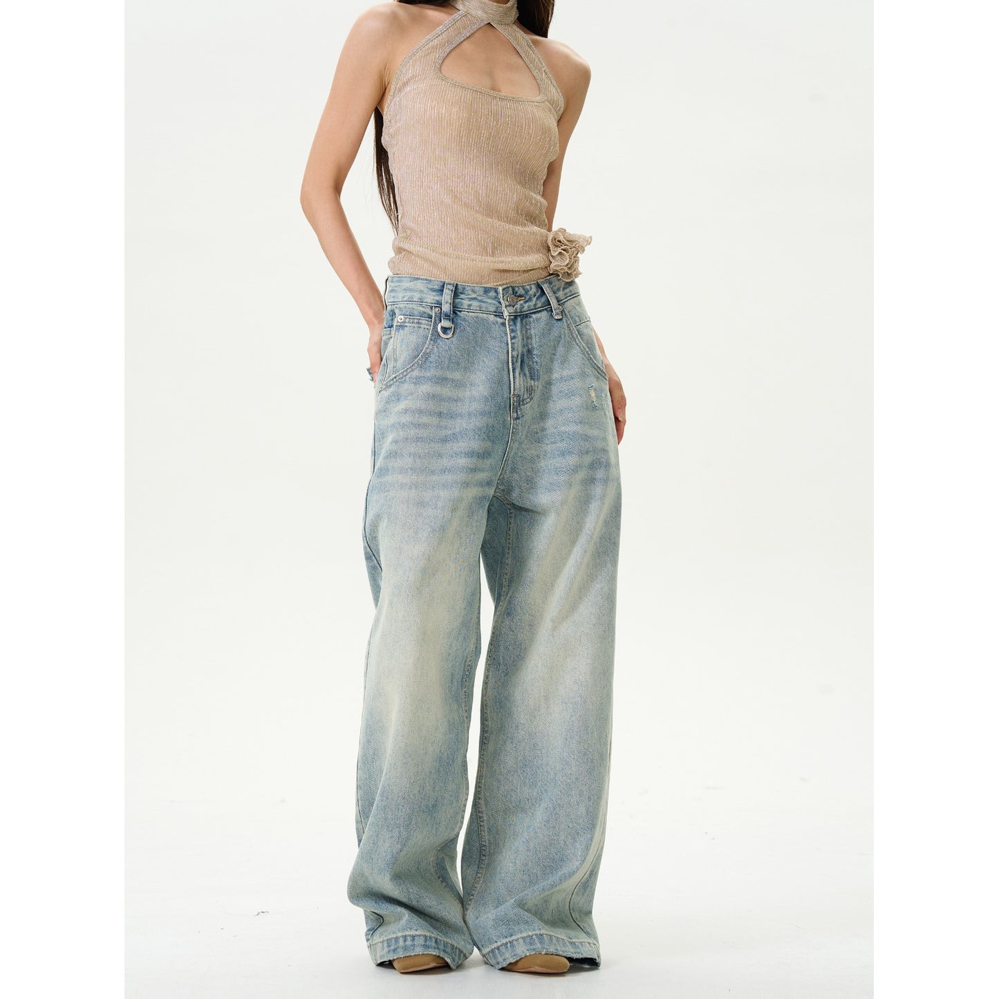 High Street Straight Loose Retro Jeans