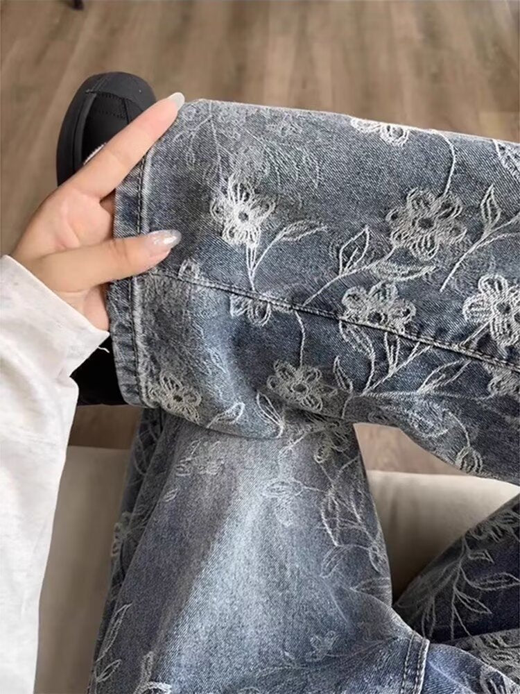 All-Over Jacquard Jeans