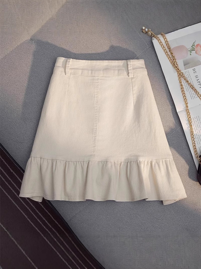 Irregular Ruffled Skirt