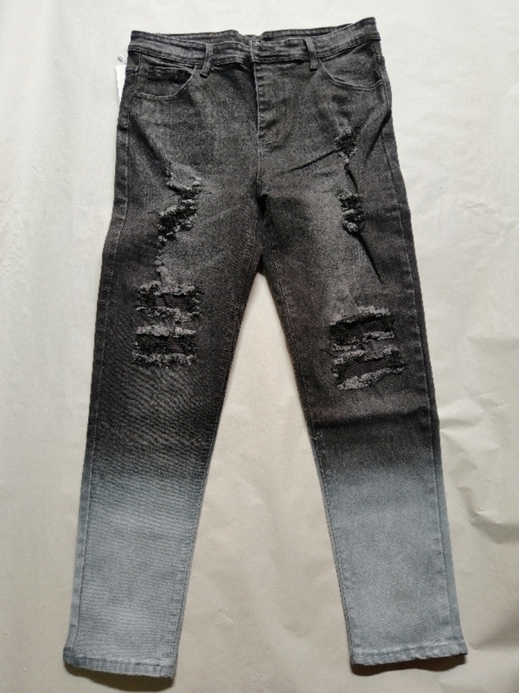 Slim-Fit Jeans with Holes