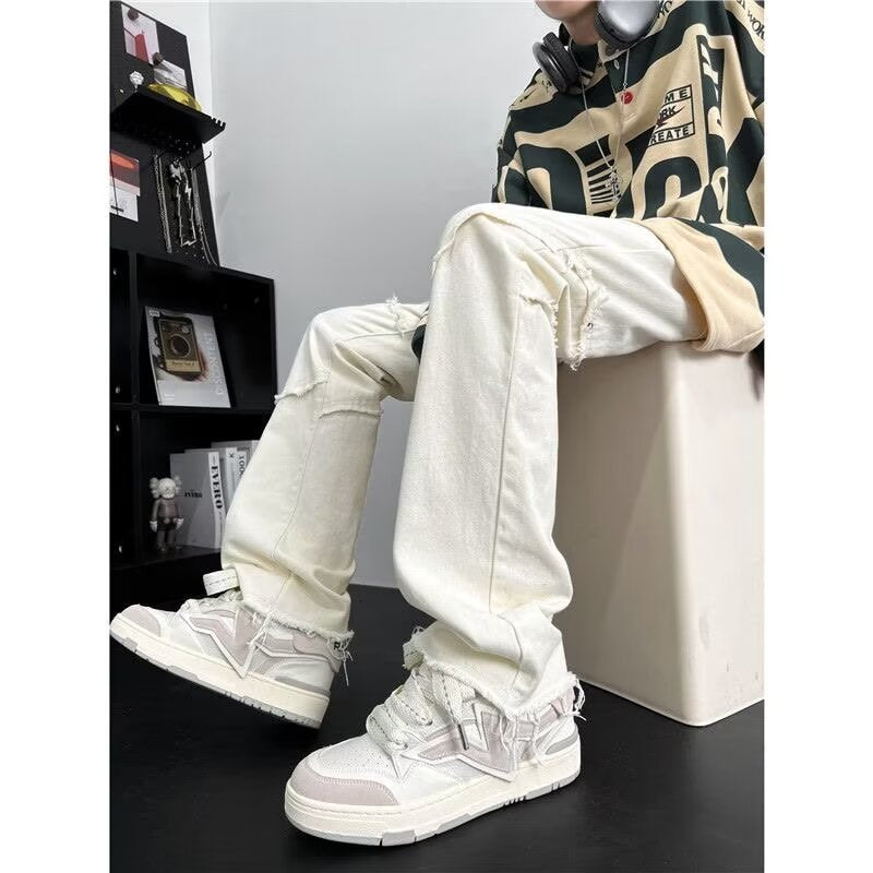 Raw Edge Design Jeans