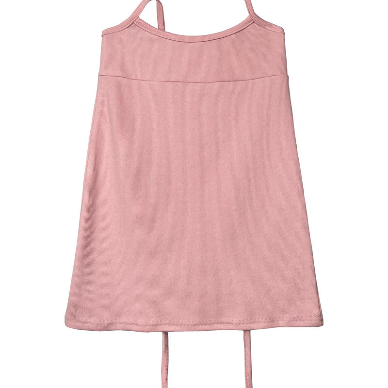 High-Waisted Suspender Mini Skirt