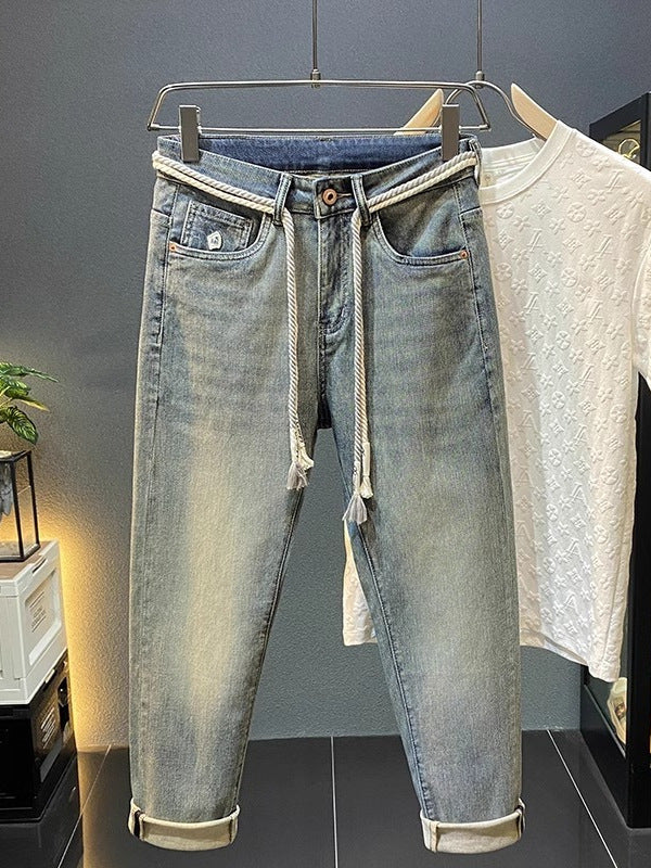 Slim-Fitting Small Straight Pants