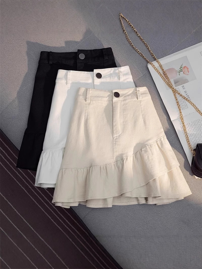 Irregular Ruffled Skirt