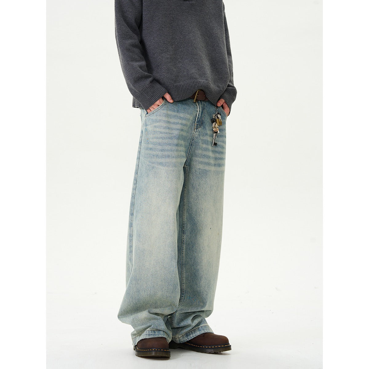 High Street Straight Loose Retro Jeans