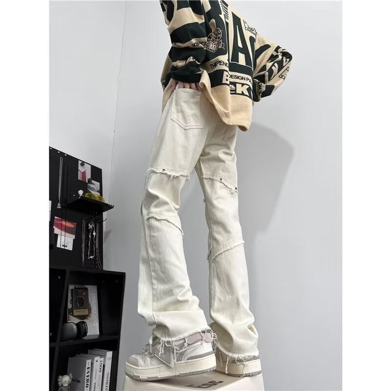Raw Edge Design Jeans