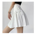 Corset-Lace Pleated Mini