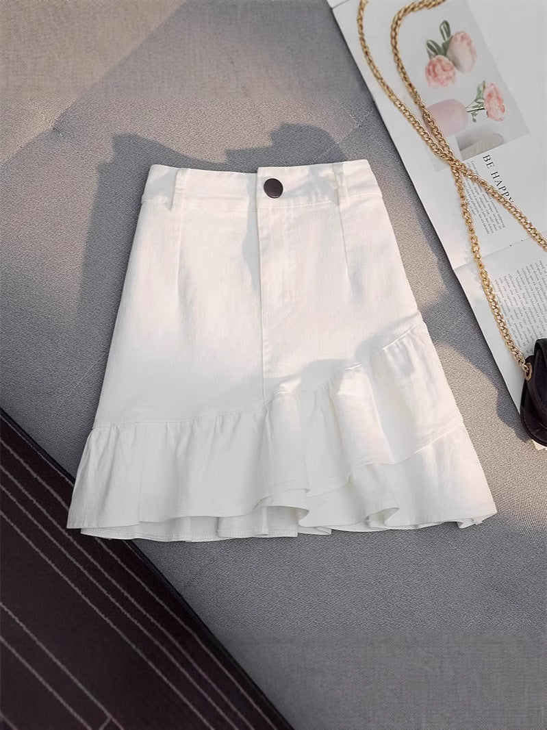 Irregular Ruffled Skirt