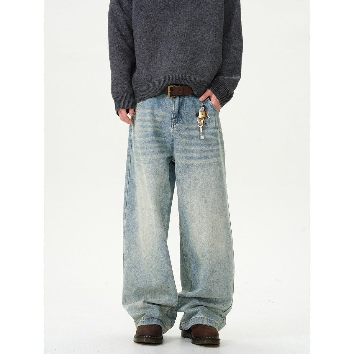 High Street Straight Loose Retro Jeans