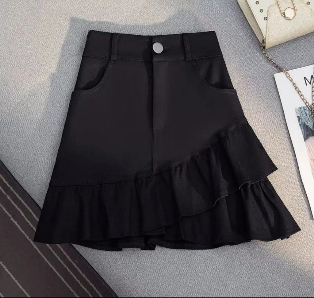 Irregular Ruffled Skirt