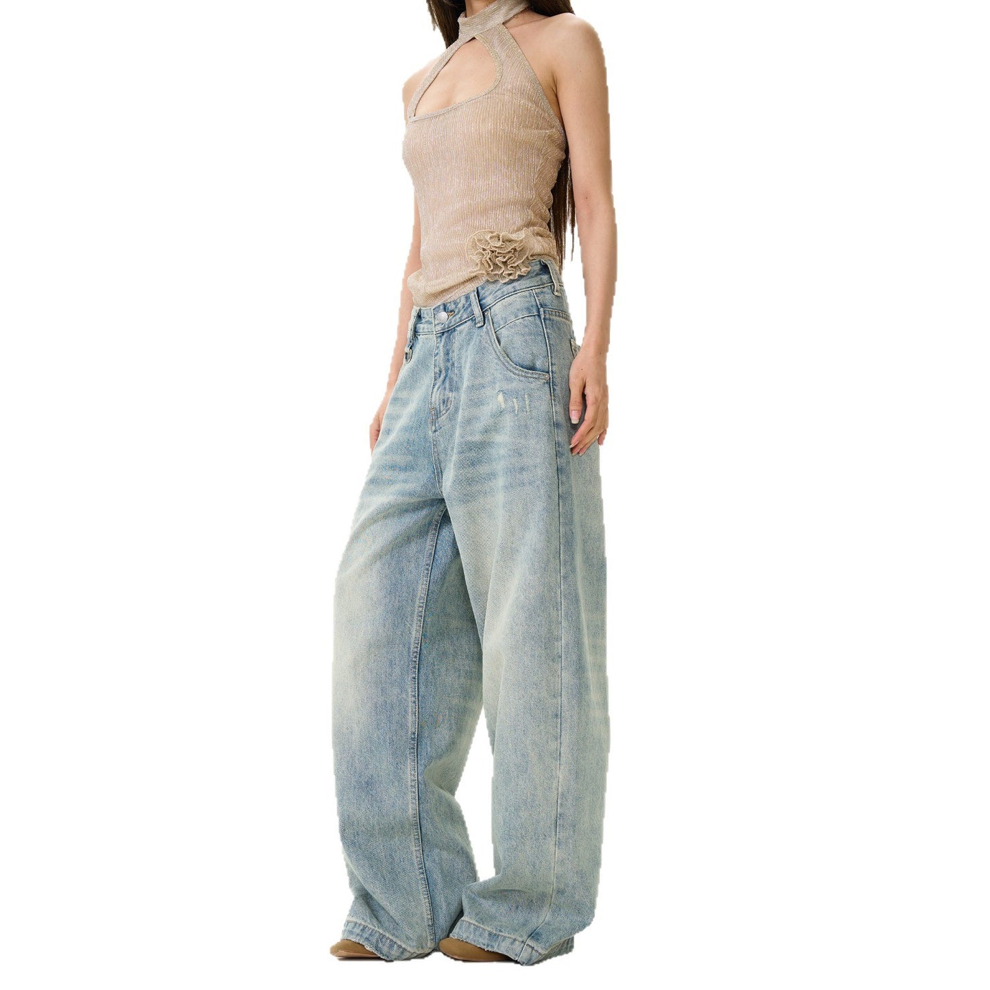 High Street Straight Loose Retro Jeans