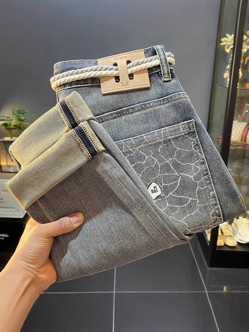 Slim-Fitting Small Straight Pants