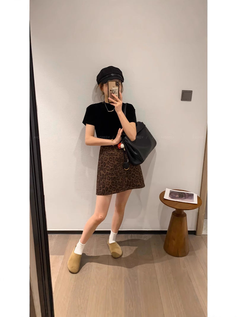 Leopard Print Skirt