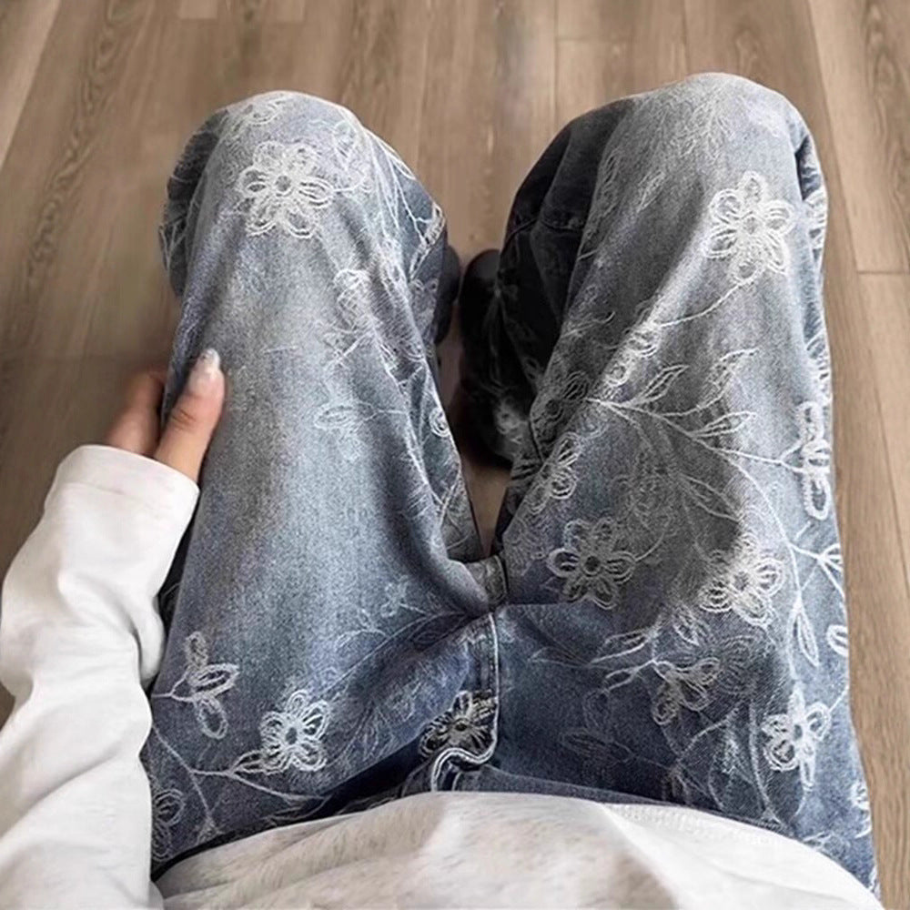 All-Over Jacquard Jeans