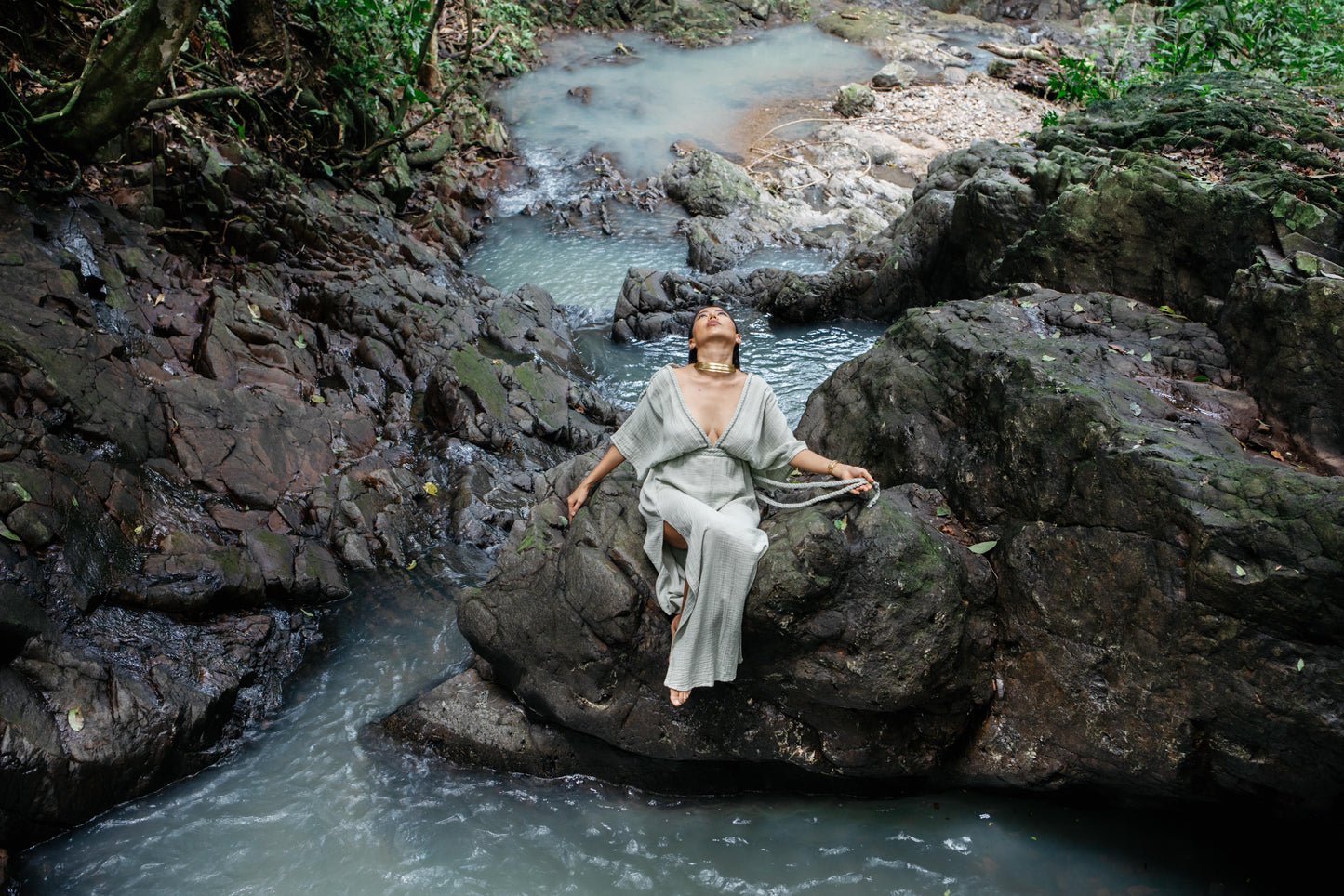 SoulVeil Boho Maxi Dress for Women • Organic Cotton Goddess Dress