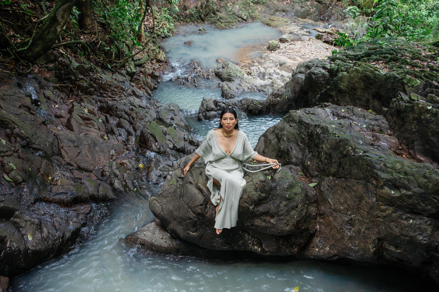 SoulVeil Boho Maxi Dress for Women • Organic Cotton Goddess Dress