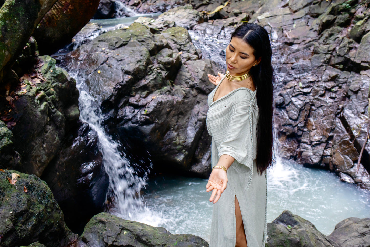 SoulVeil Boho Maxi Dress for Women • Organic Cotton Goddess Dress