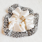 Pearls And Beads Satin Hair Scrunch