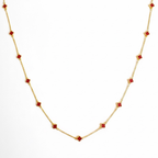 Petite Colored Clover Necklace