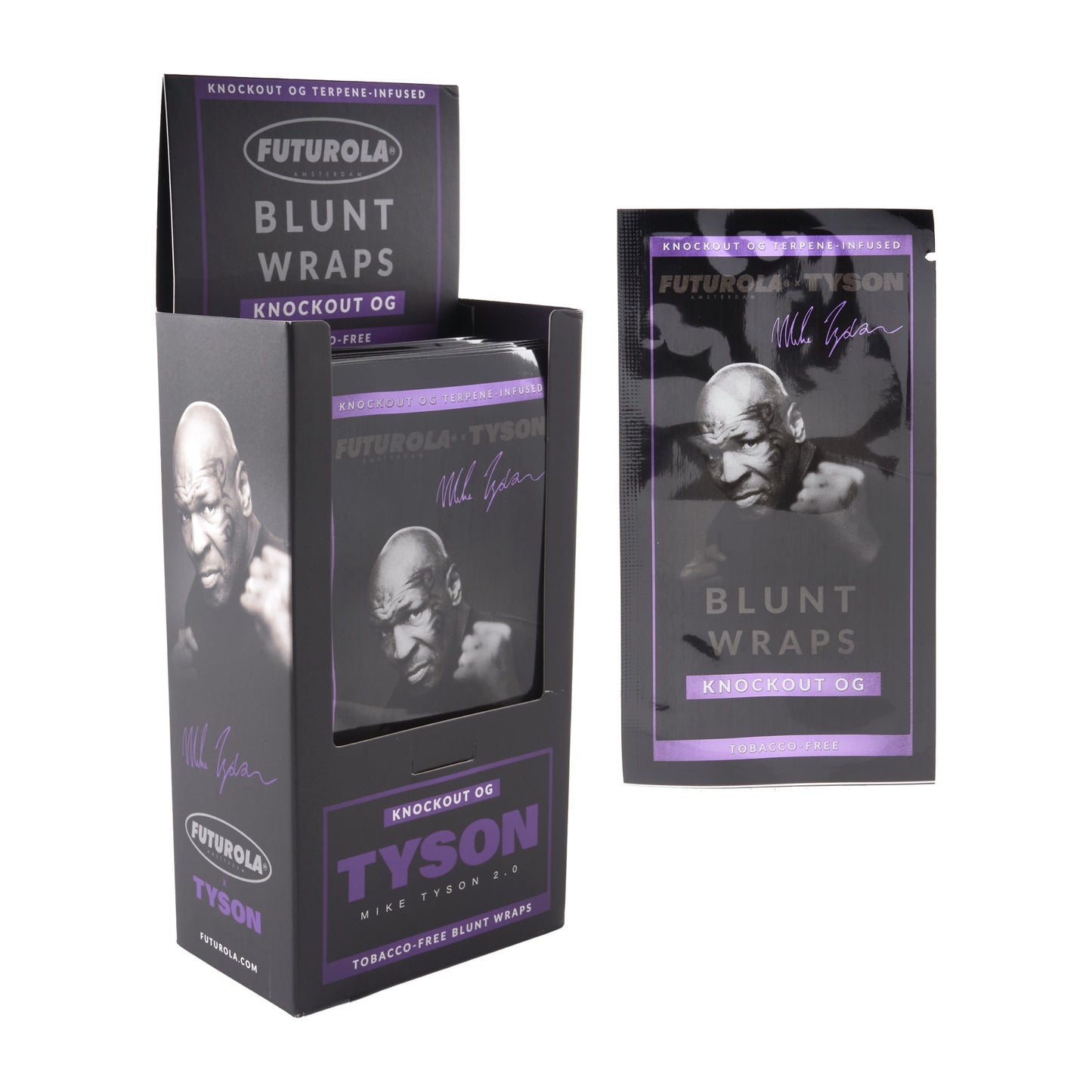 Futurola x Tyson 2.0 Terpene-Infused Blunt Wraps – 25ct