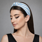 Refined Fabric Striped Knot Headband – Preppy And Elegant