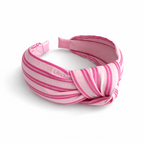 Refined Fabric Striped Knot Headband – Preppy And Elegant