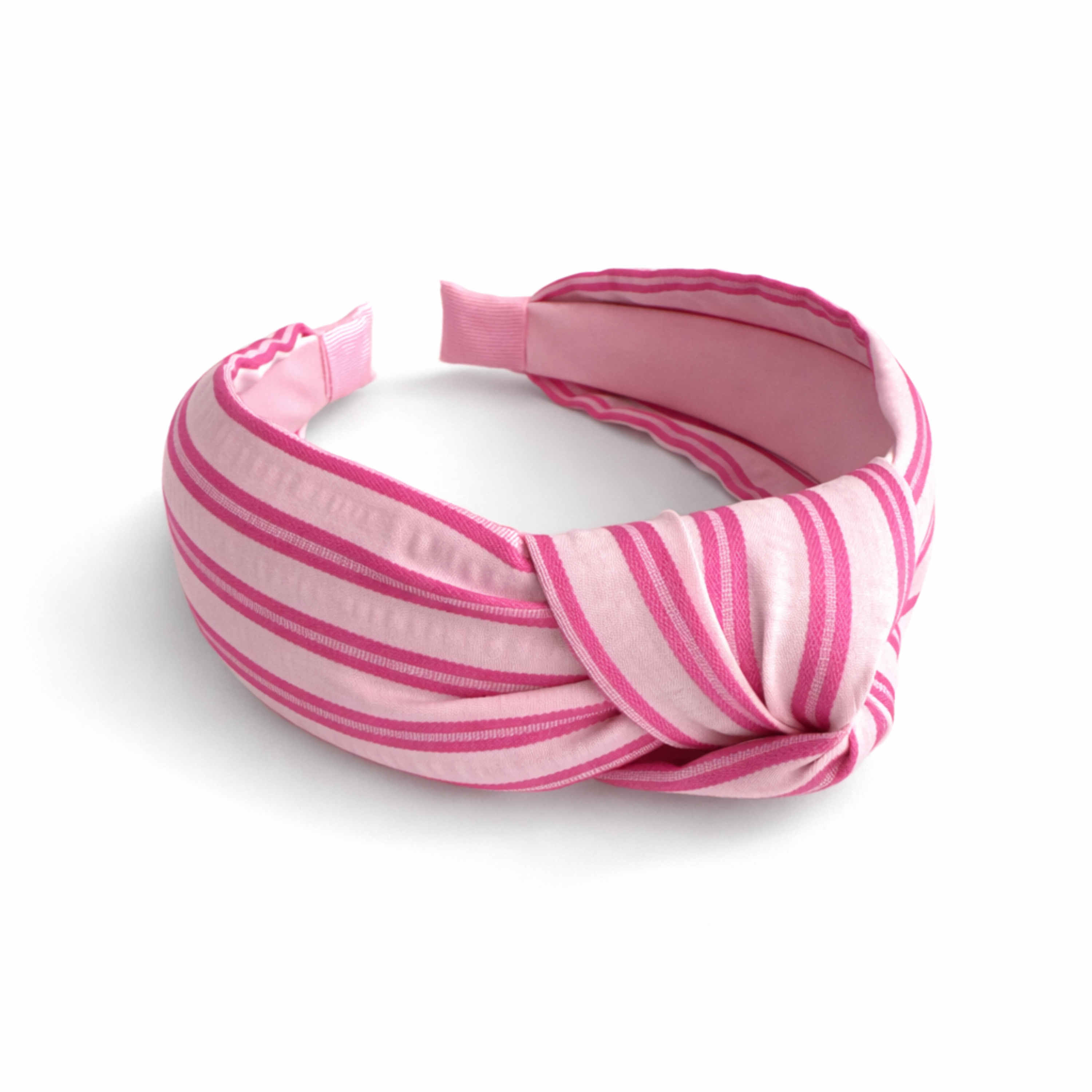 Refined Fabric Striped Knot Headband – Preppy And Elegant
