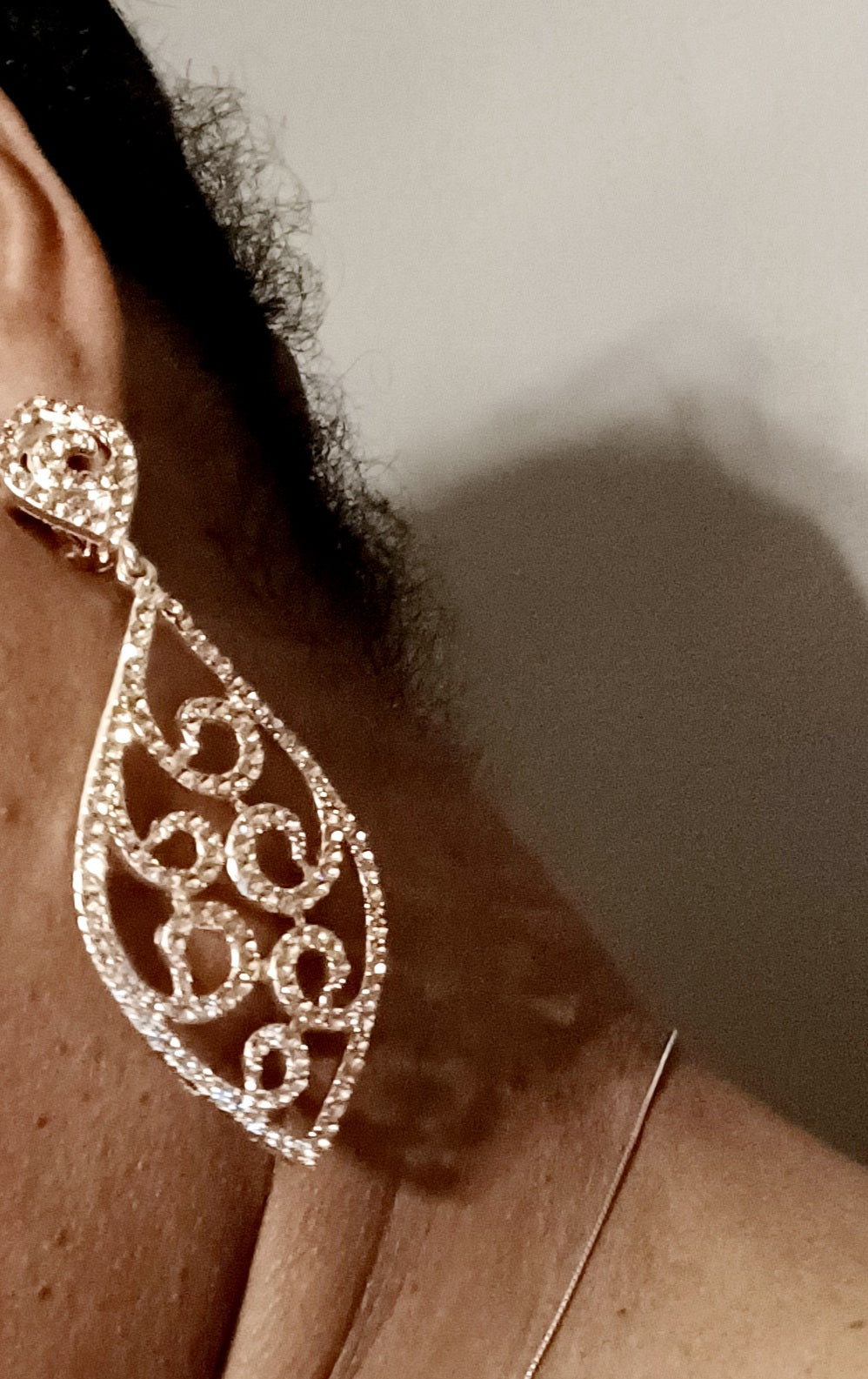 Runway Rhinestone clip on earrings