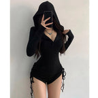 Drawstring Hooded Romper