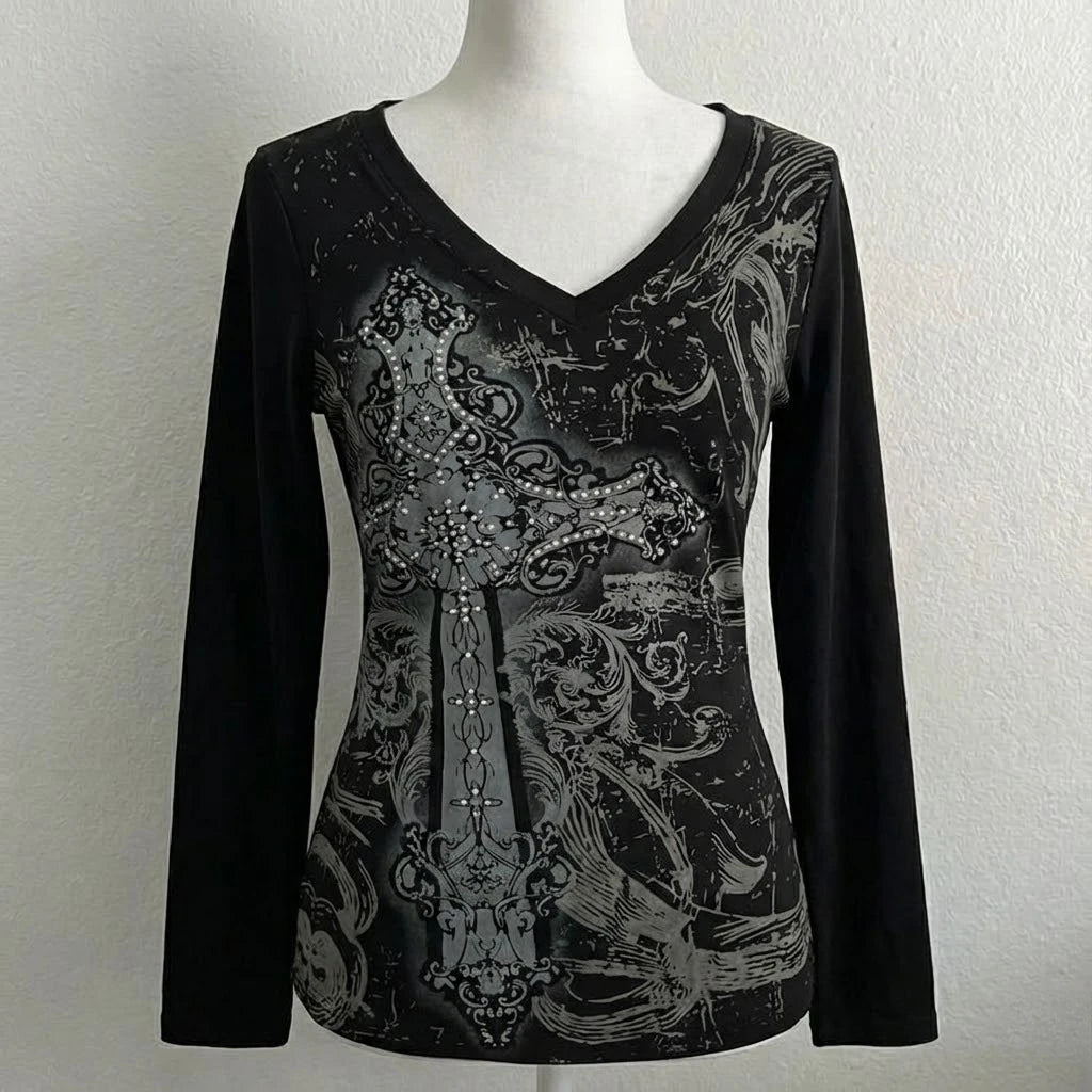 Cross Print Tee