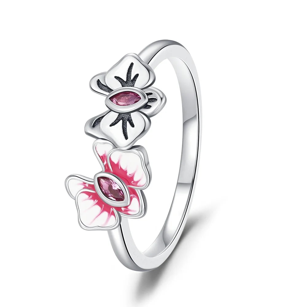 925 Sterling Silver Flower Rings