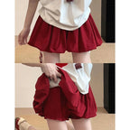 High Waist Ruched A-line Skirts