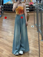 High Waist Straight Leg  Denim Jeans