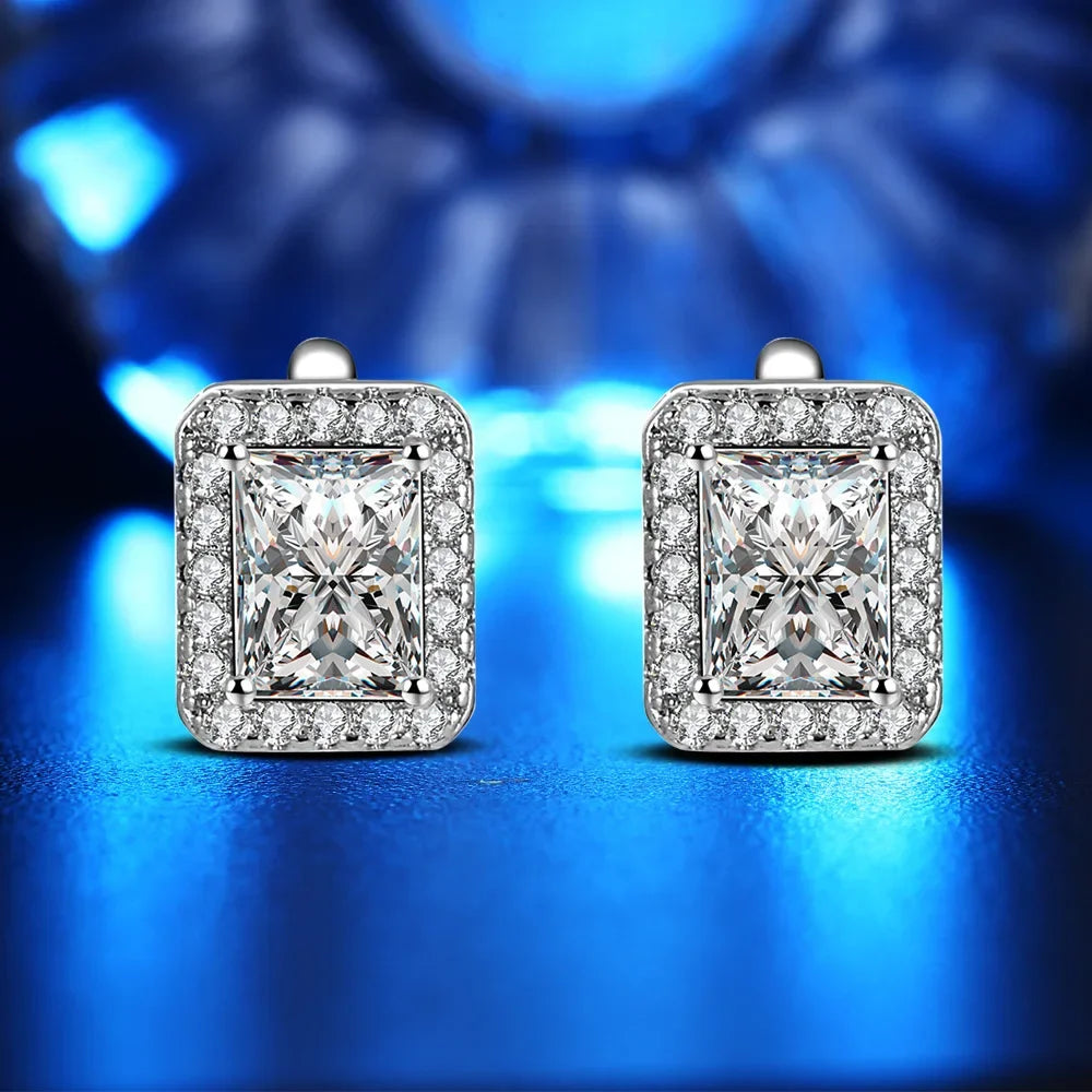 Square 925 Sterling Silver Earring