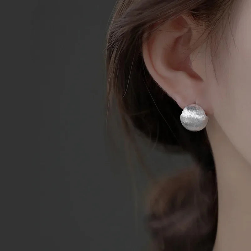 925 Sterling Silver Vintage Round Earrings