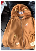 Embroidered Polka Dot Lace Hooded Bubble Short Sleeve Slim Brown Coat Cake Mini Skirts Set